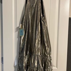 CeCe Silver Halter Sundress for Cocktail Nights